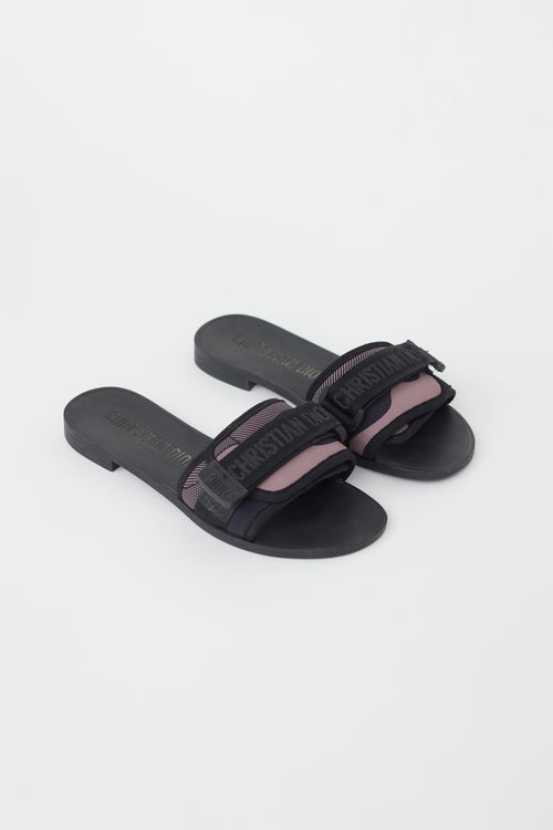 Dior Black & Multi Evolution Slide