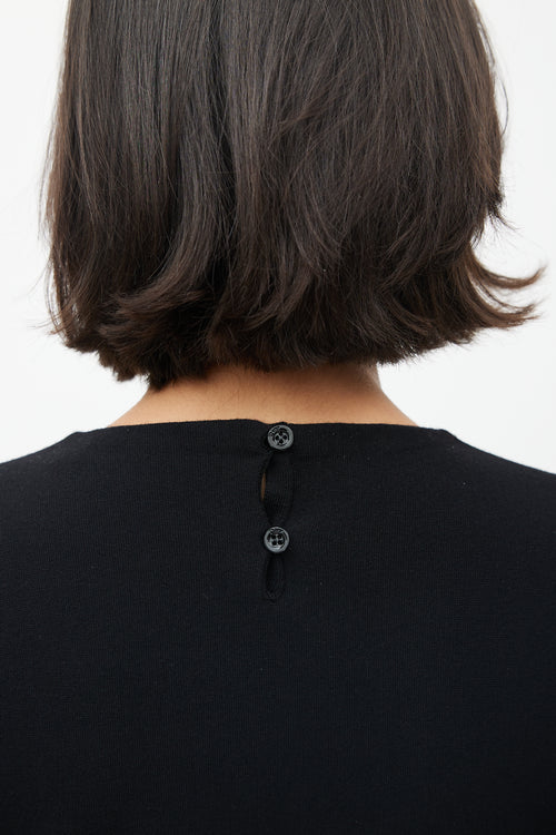 Dior Black & Blue Flared Dress