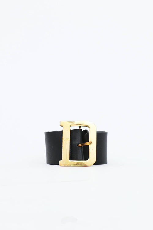 Dior Leather D Buckle Belt