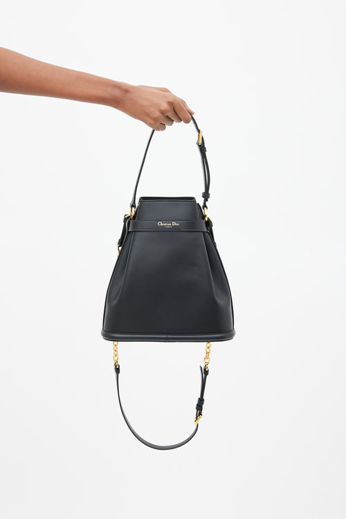 Dior Black Leather C'est Dior Medium Bag