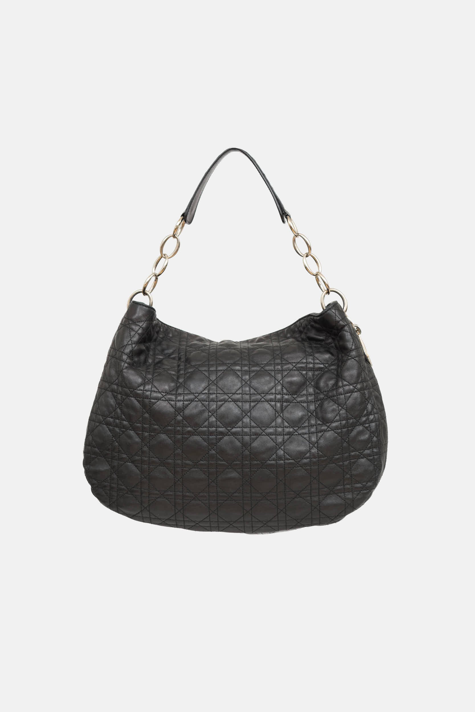 Dior Cannage Logo Charm Leather Bag