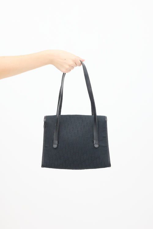 Dior Vintage Black Logo Monogram Bag