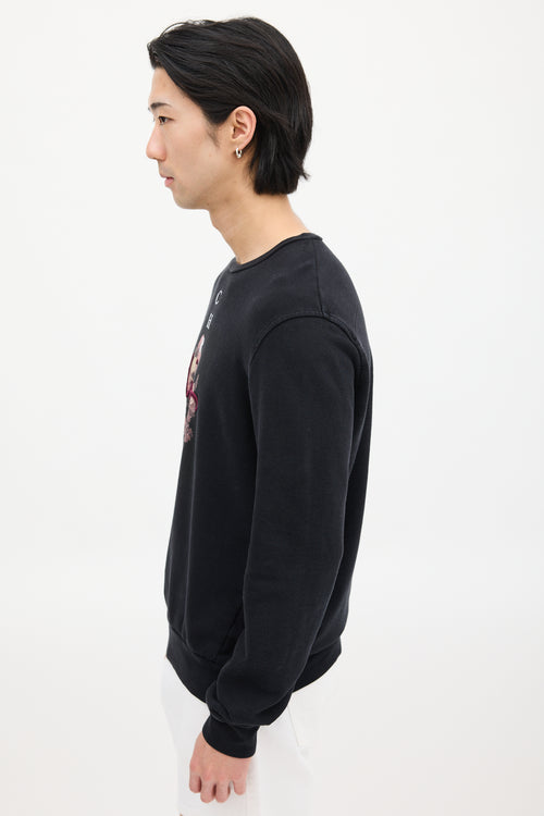 Dior Black & Multicolour Embroidered Graphic Sweatshirt