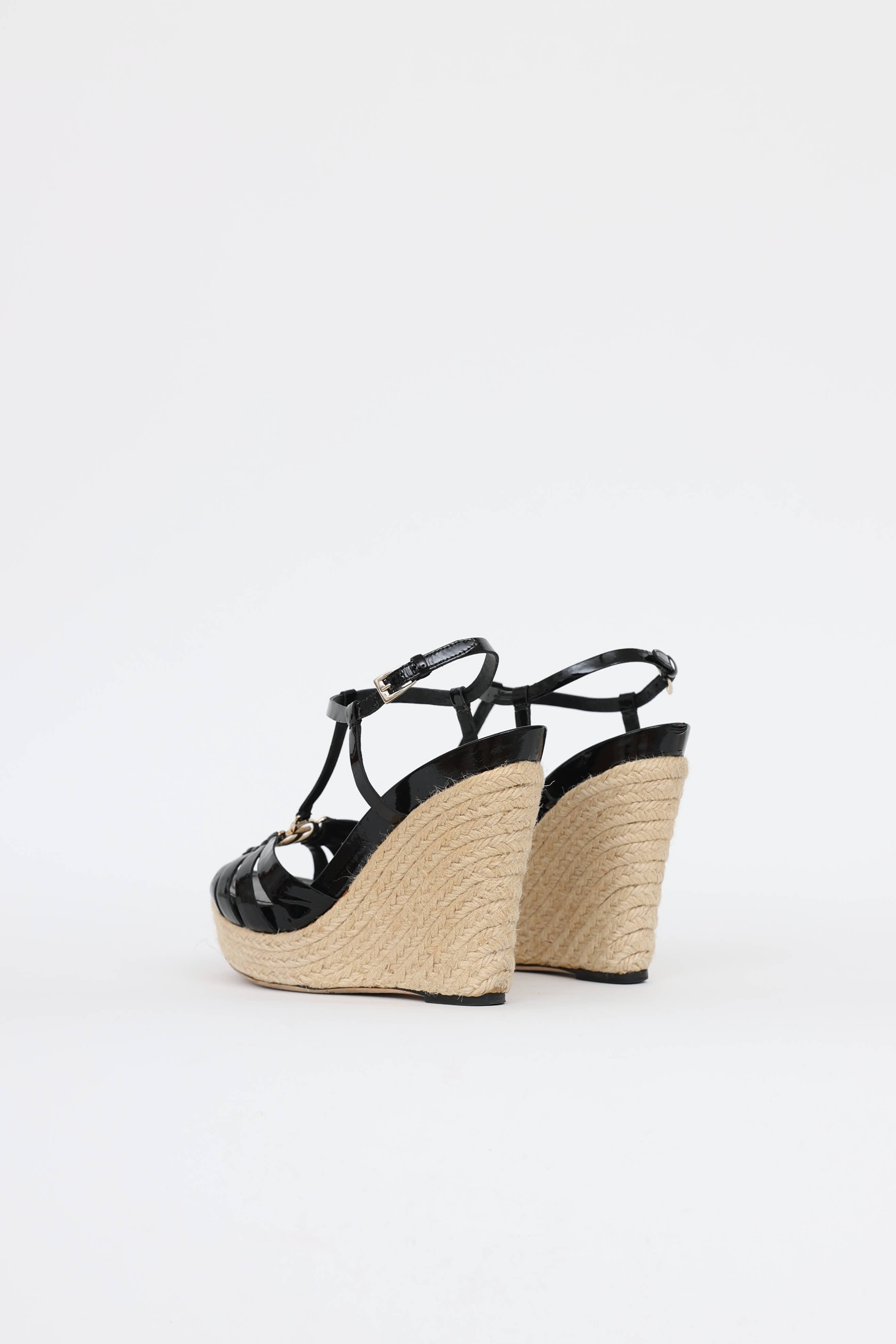 Dior Patent Espadrille Wedge