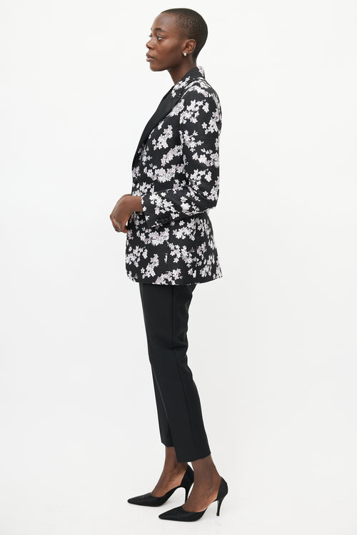 Dior Black & Pink Floral Blazer