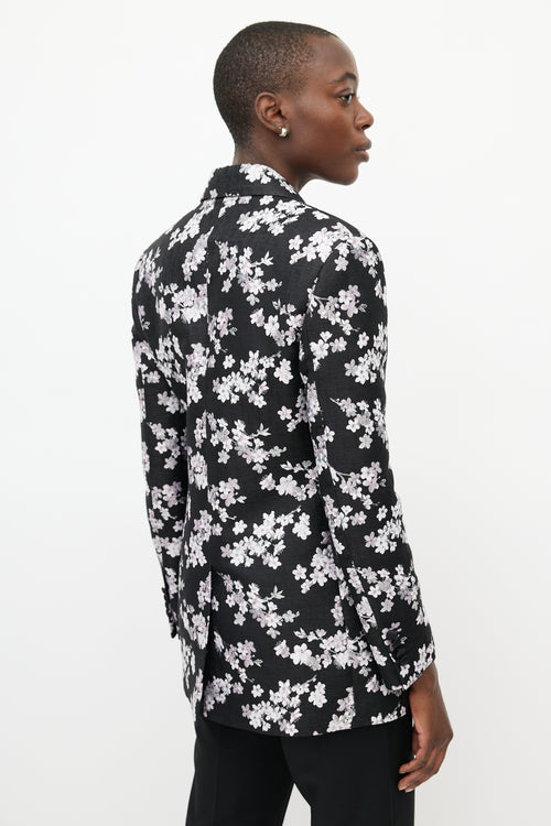 Dior Black & Pink Floral Blazer