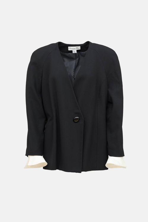 Dior Wool Layred Scarf Blazer