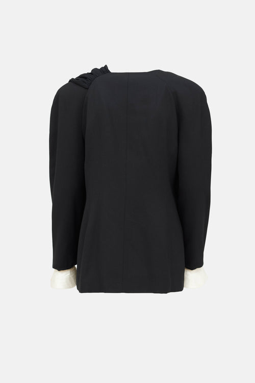 Dior Wool Layred Scarf Blazer