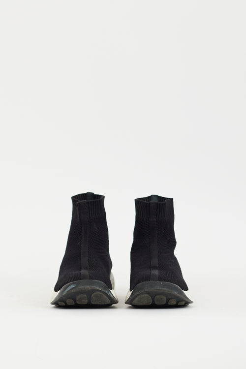 Dior Black & White Fusion Technical High Top Sneaker