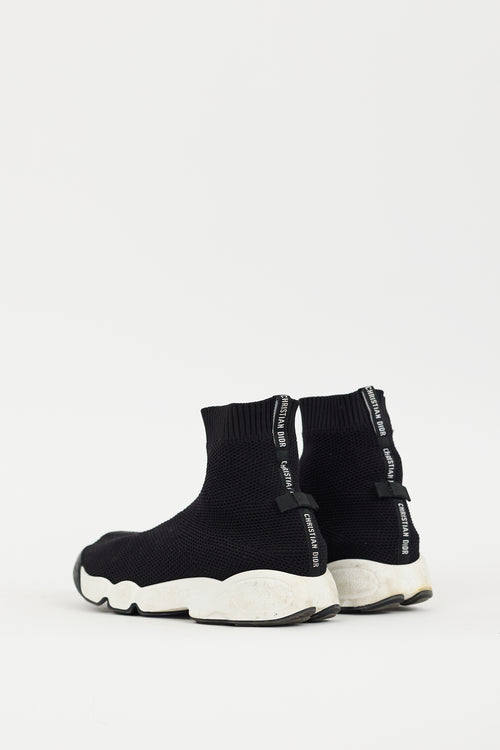 Dior Black & White Fusion Technical High Top Sneaker