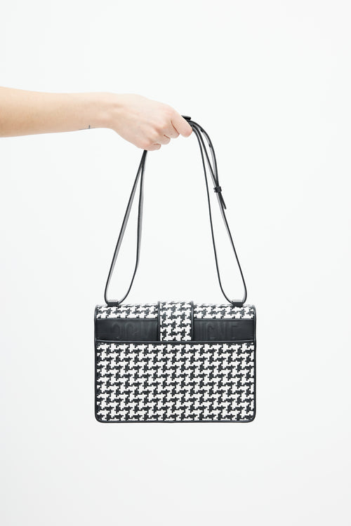 Dior Black & White Houndstooth 30 Montaigne Bag