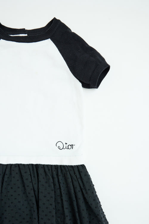 Dior Kids Embroidered Logo Shirt Dress