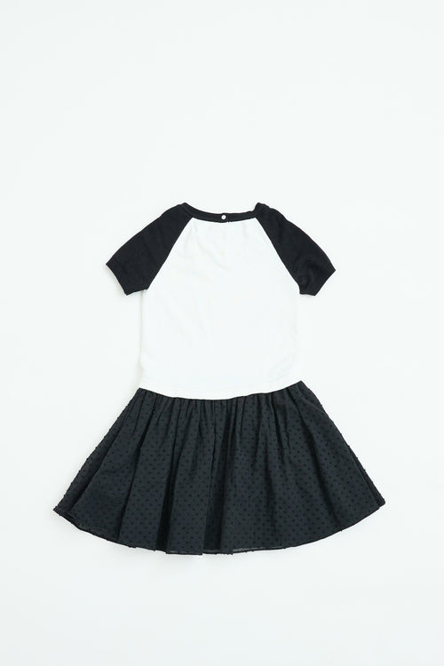 Dior Kids Embroidered Logo Shirt Dress