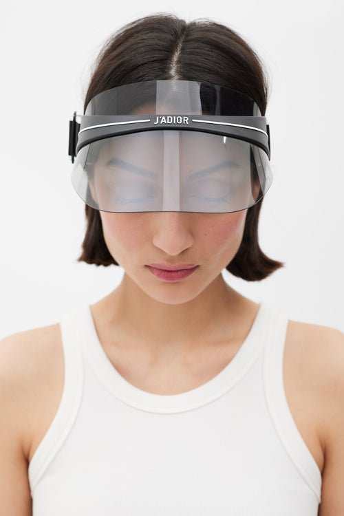 Dior Black & White Tinted Diorclub1 Visor