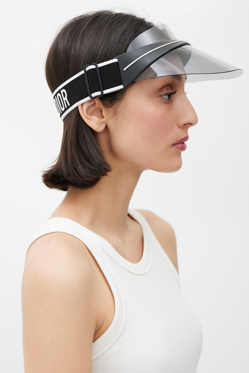 Dior Black & White Tinted Diorclub1 Visor