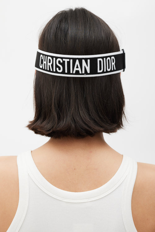 Dior Black & White Tinted Diorclub1 Visor