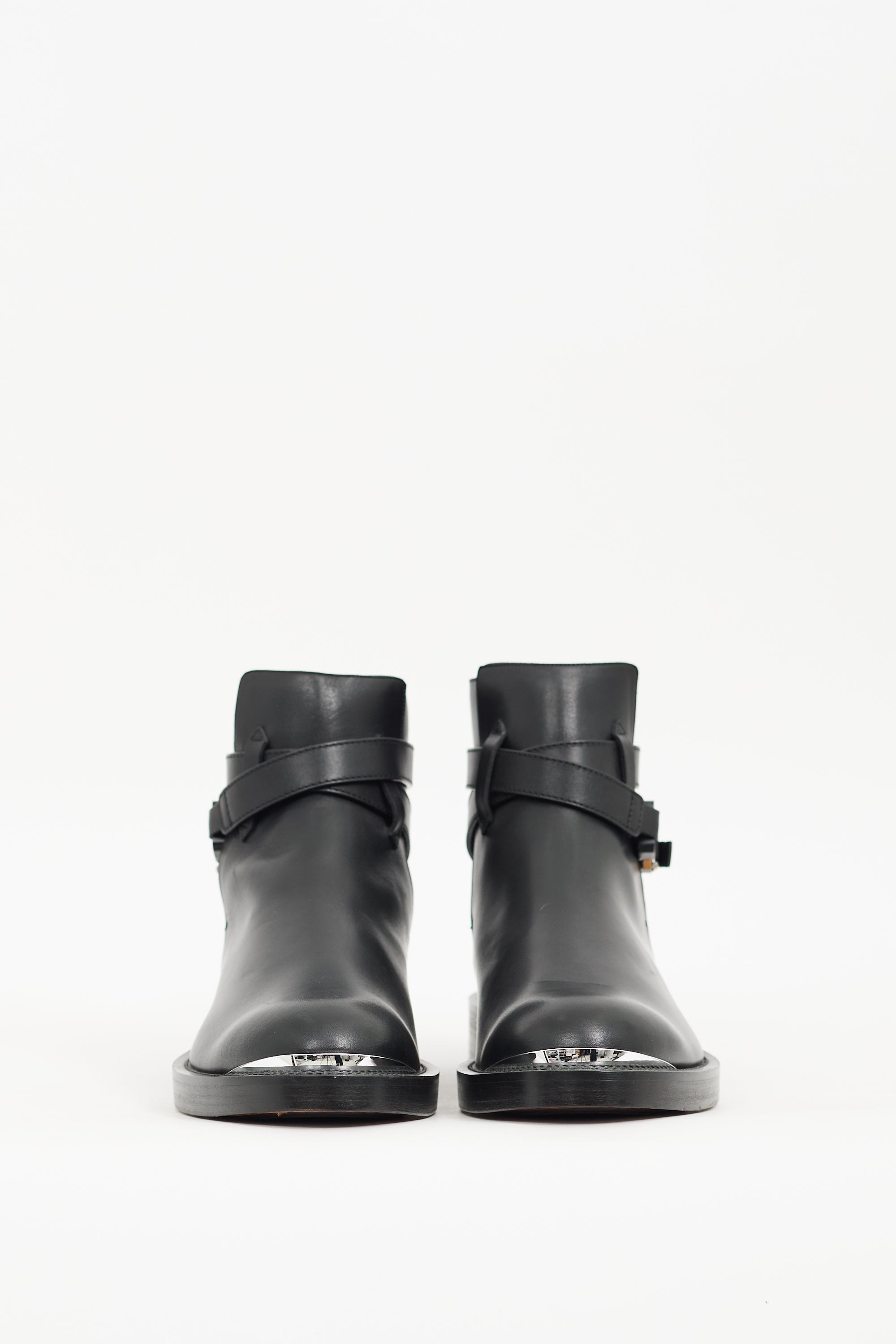 Dior Black Leather Evidence Buckle Boot