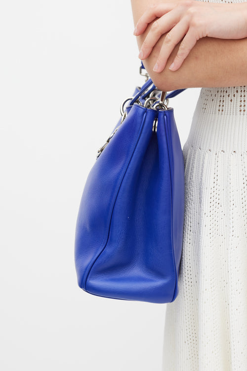 Dior Blue & Silver Leather Diorissimo  Tote