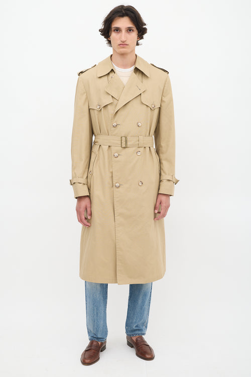 Dior Vintage Brown Belted Trench Coat