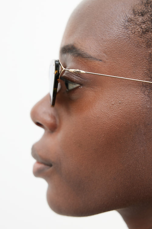 Dior Brown & Gold MissDior B4U Tapered Sunglasses