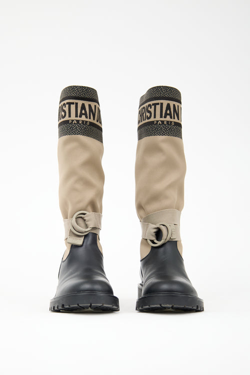 Dior Technical Fabric & Leather D-Major  Boot