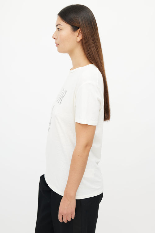 Dior Cream J'Adior 8 Print T-Shirt