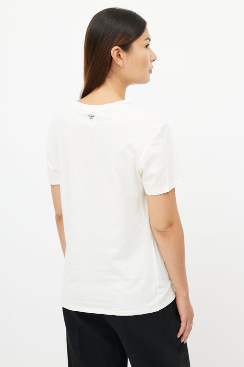 Dior Cream J'Adior 8 Print T-Shirt