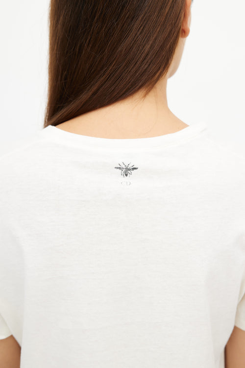 Dior Cream J'Adior 8 Print T-Shirt
