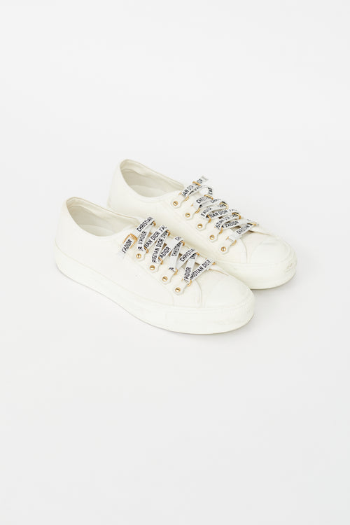 Dior Cream Walk'N'Dior Canvas Sneaker