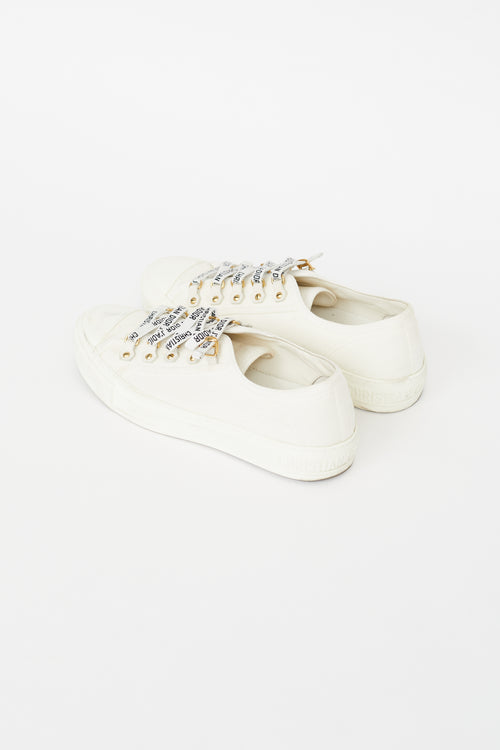 Dior Cream Walk'N'Dior Canvas Sneaker