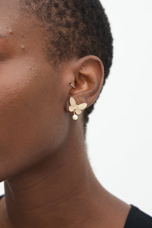 Dior Faux Pearl Tribales Single Earring