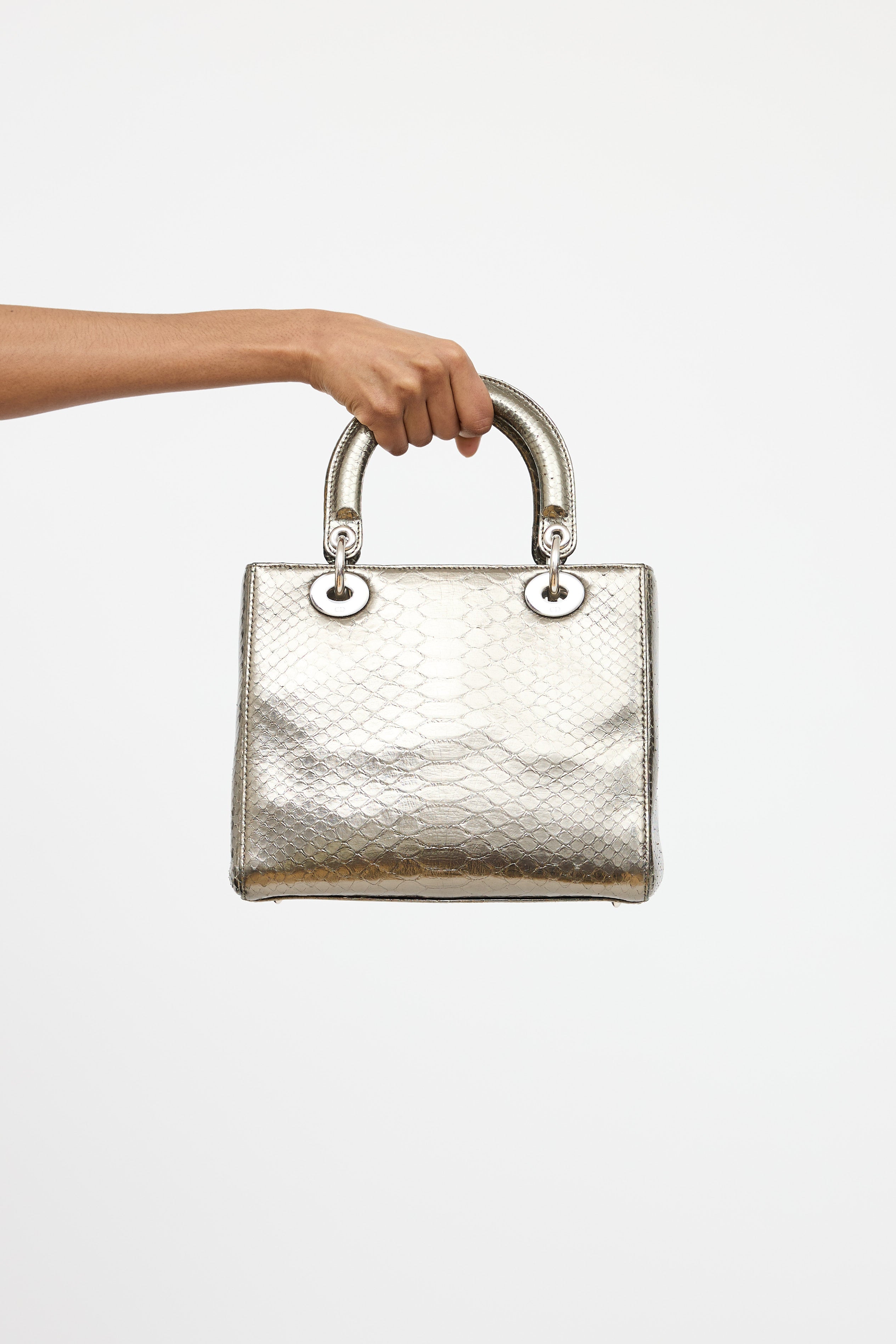Dior 2015 Leather Lady Dior Embossed Bag