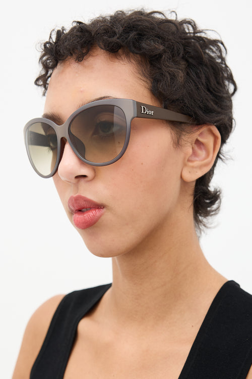 Dior Grey & Brown Paname F Tapered Sunglasses