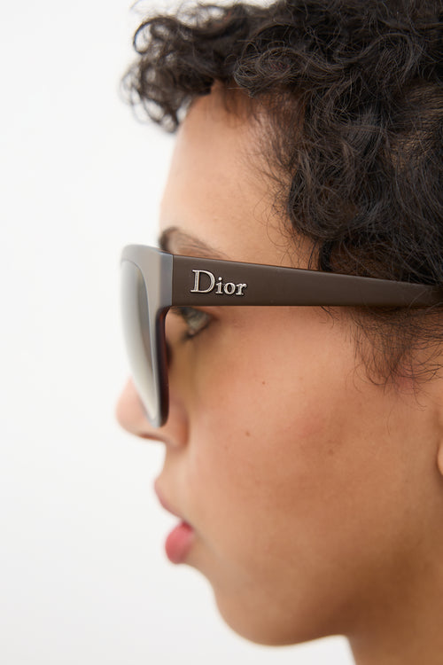 Dior Grey & Brown Paname F Tapered Sunglasses