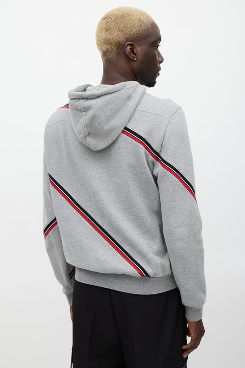 Dior Grey & Multicolour Striped Hoodie