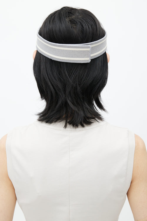 Dior Grey & White D-Smash Oblique Visor