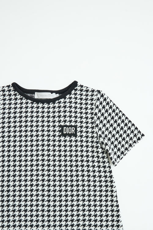Dior Kids Houndstooth Logo Dress