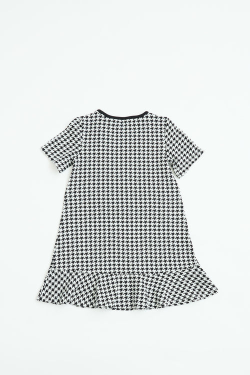 Dior Kids Houndstooth Logo Dress
