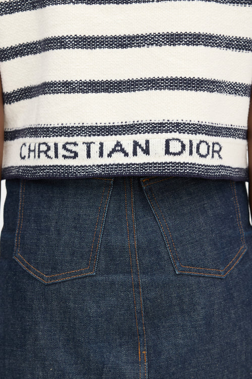 Dior Knit Marinière Short Sleeve Jacket