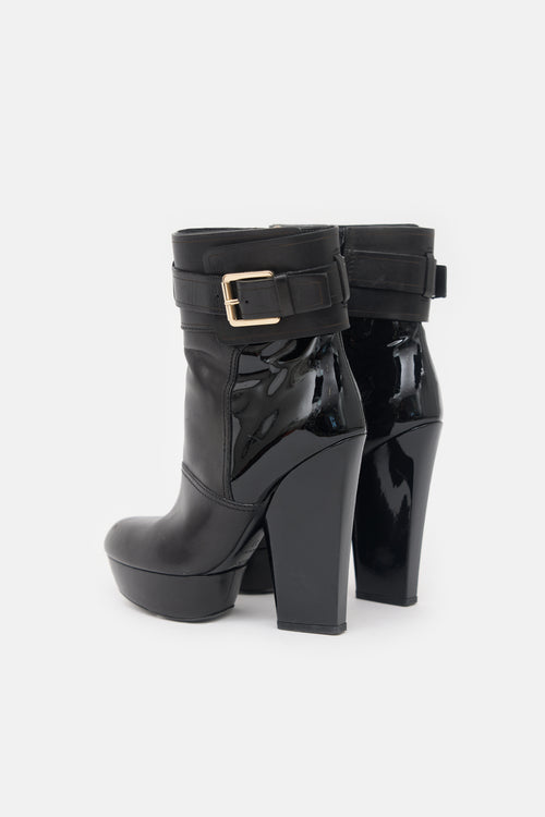 Dior Leather Buckle Platform Boot