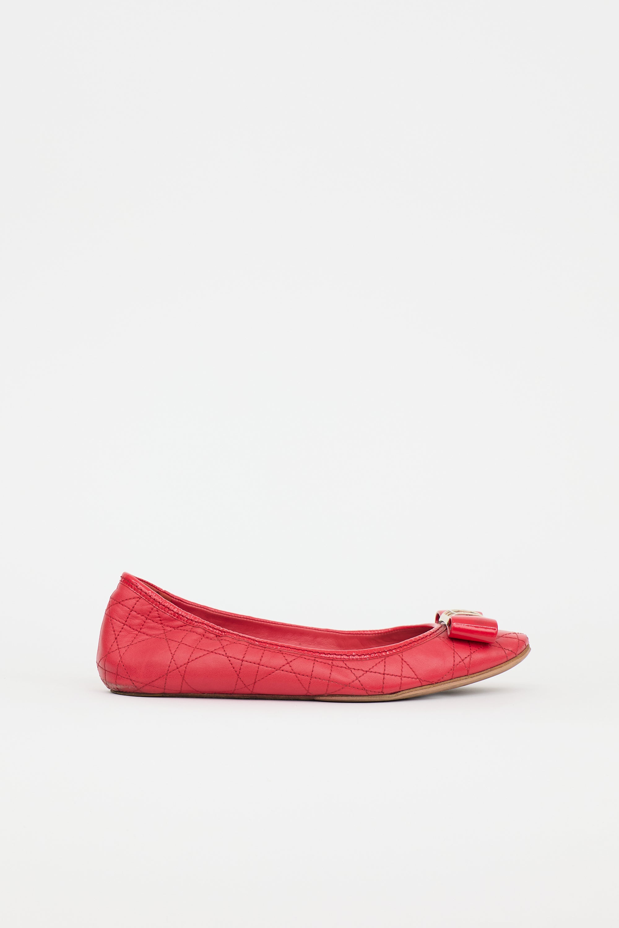 Dior Leather Cannage Ballet Flat