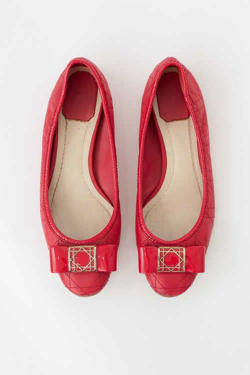 Dior Leather Cannage Ballet Flat