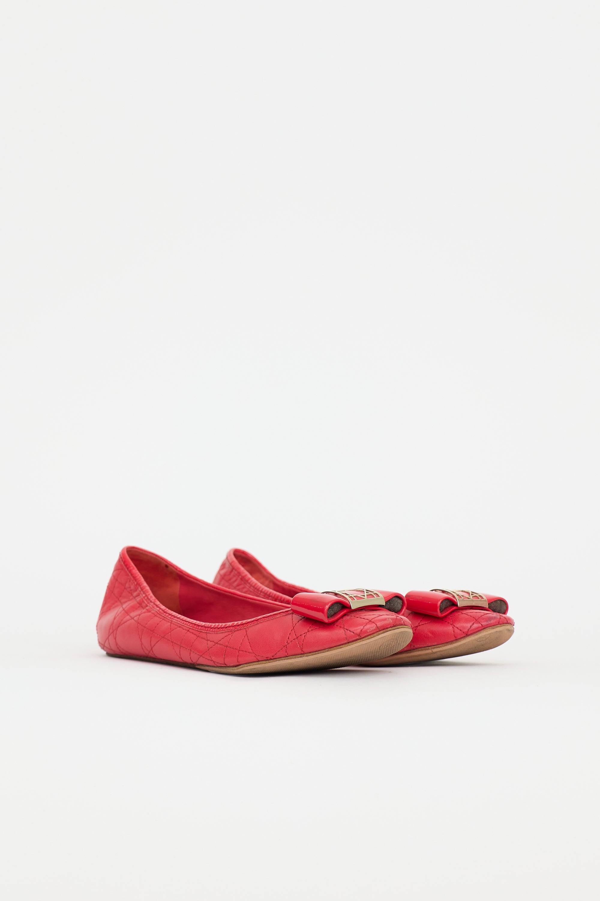 Dior Leather Cannage Ballet Flat