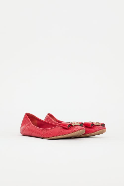 Dior Leather Cannage Ballet Flat