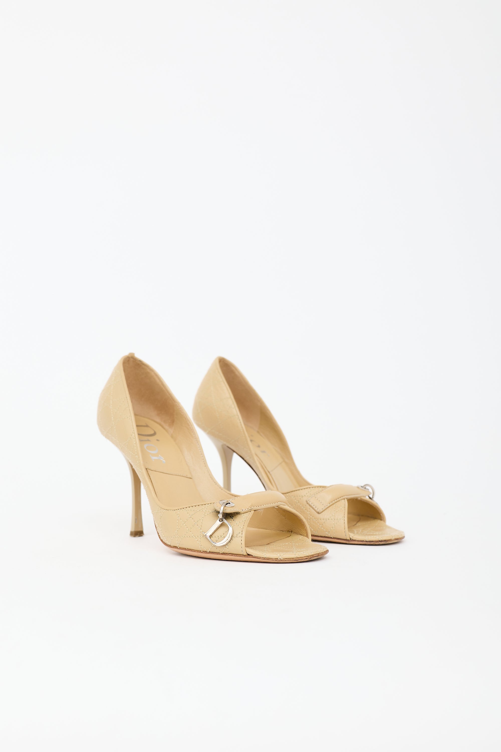 Dior Leather Cannage Heel