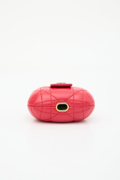 Dior Leather Quilted Caro Airpods Case