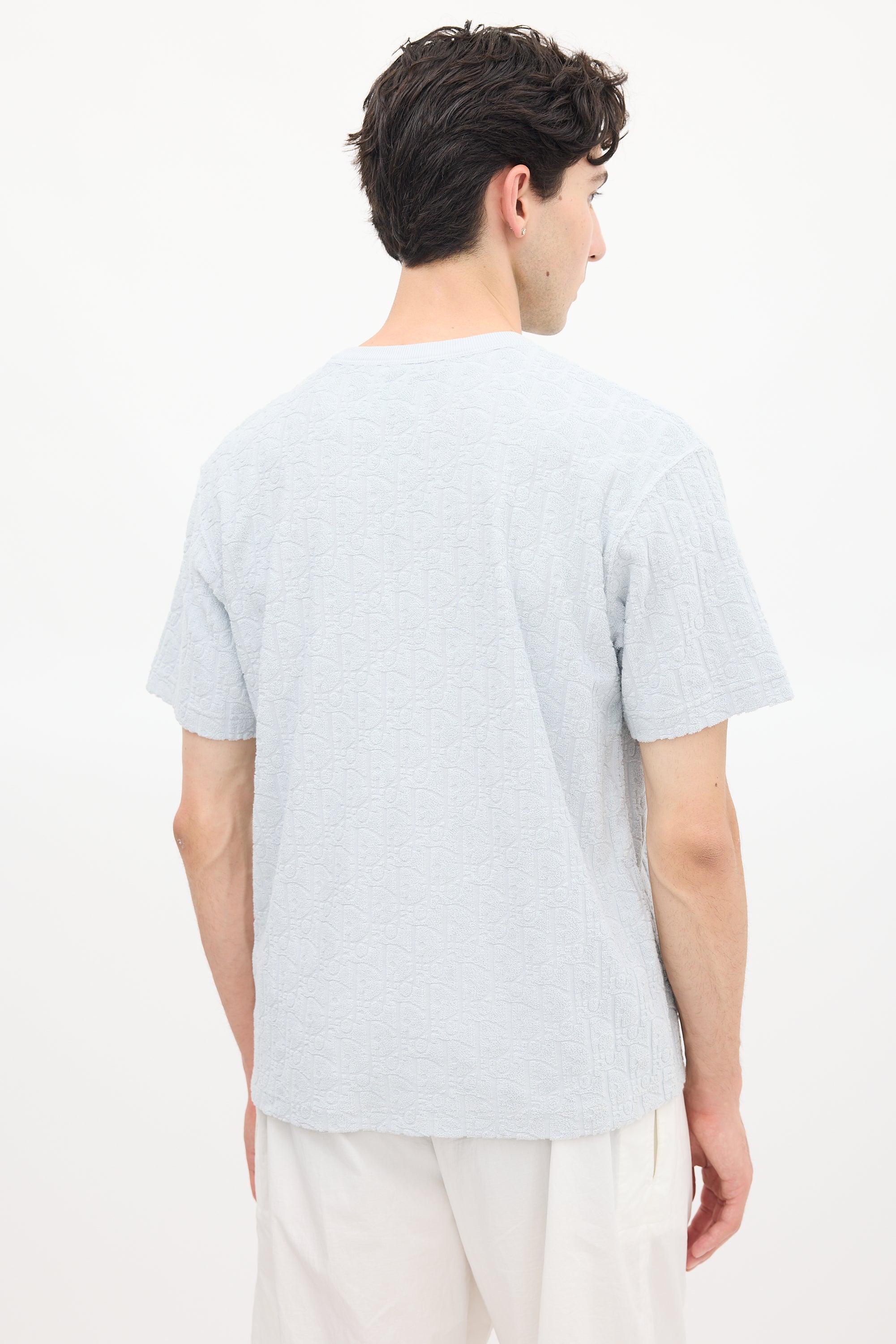 Dior Light Blue Terry Oblique T-Shirt