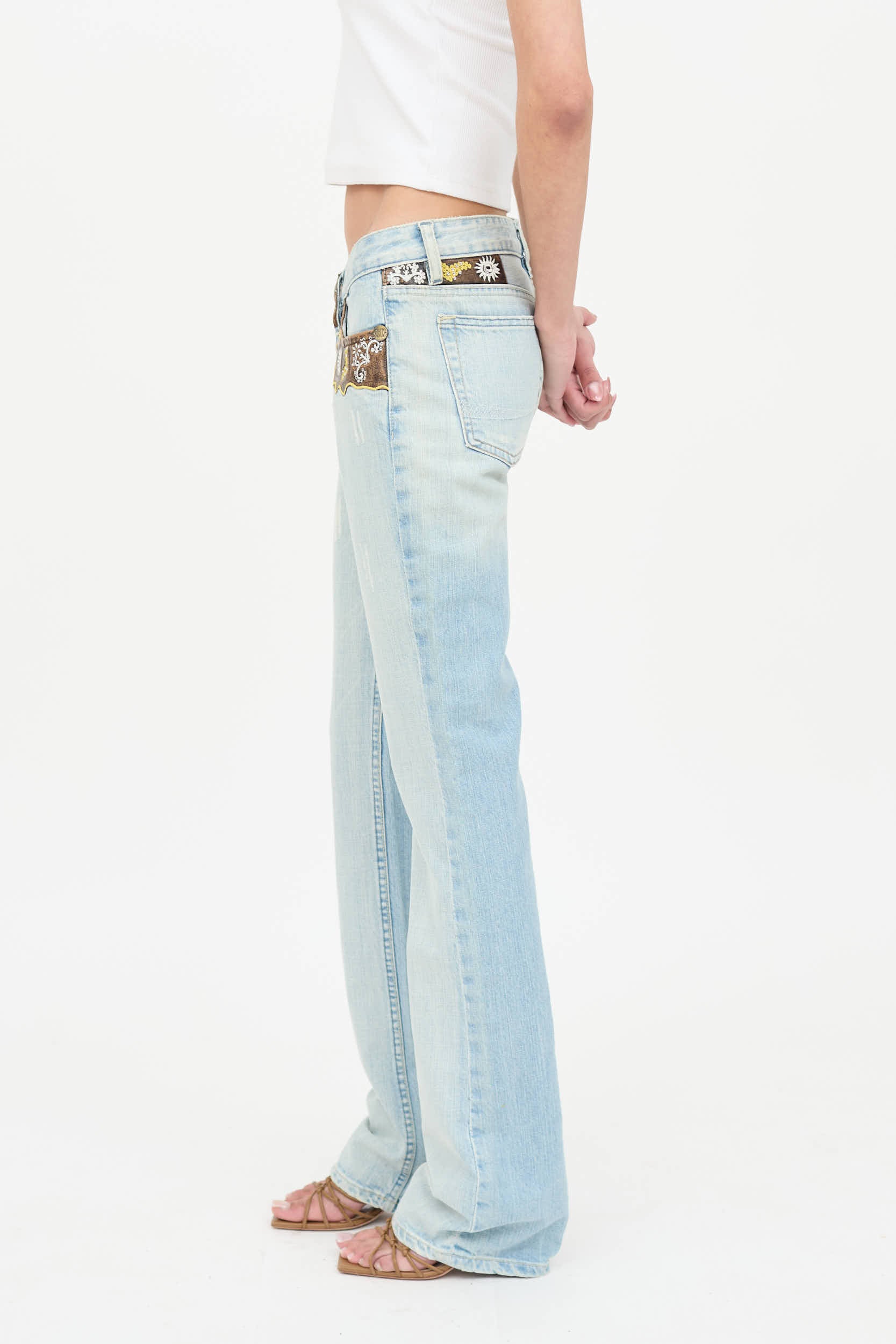 Dior Low Rise Embellished Jeans