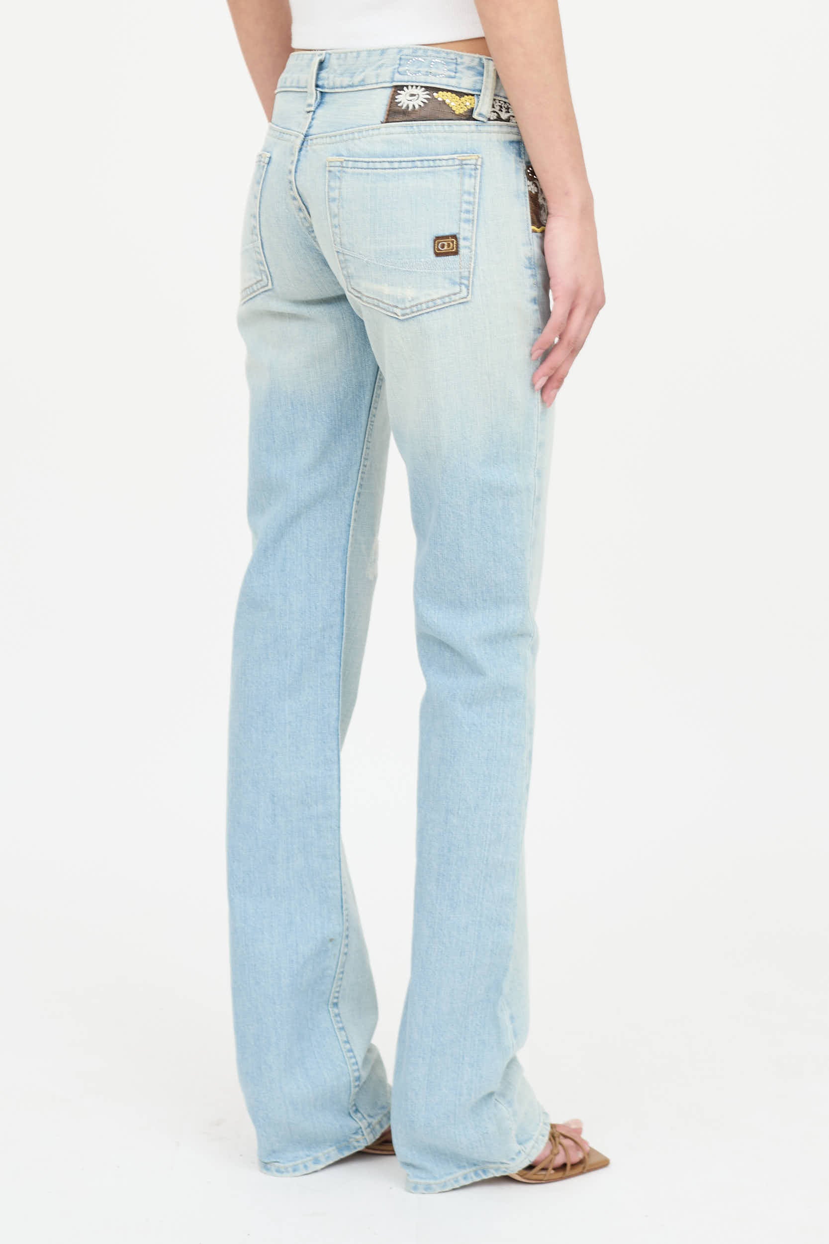 Dior Low Rise Embellished Jeans