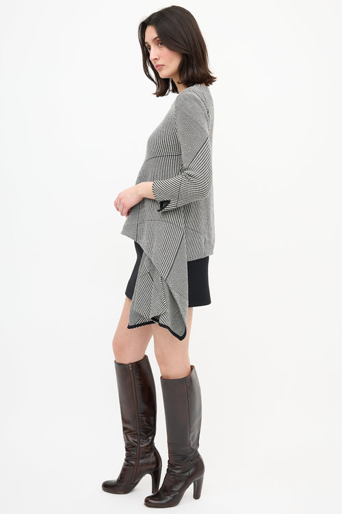 Dior Mixed Pattern Drape Top